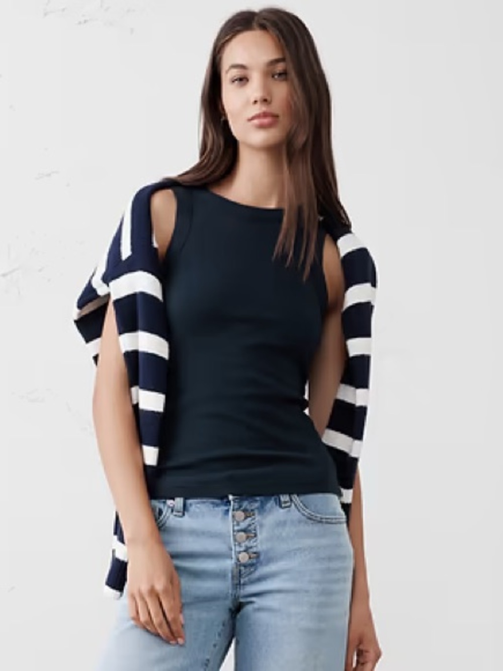 Banana Republic Ribbed Racer Tanks Set (2) - Picture 3 of 8